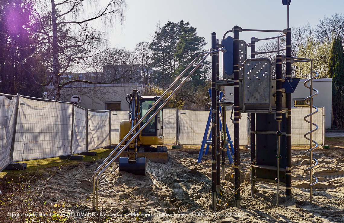 21.03.2022 - Baustelle am Haus für Kinder in Neuperlach